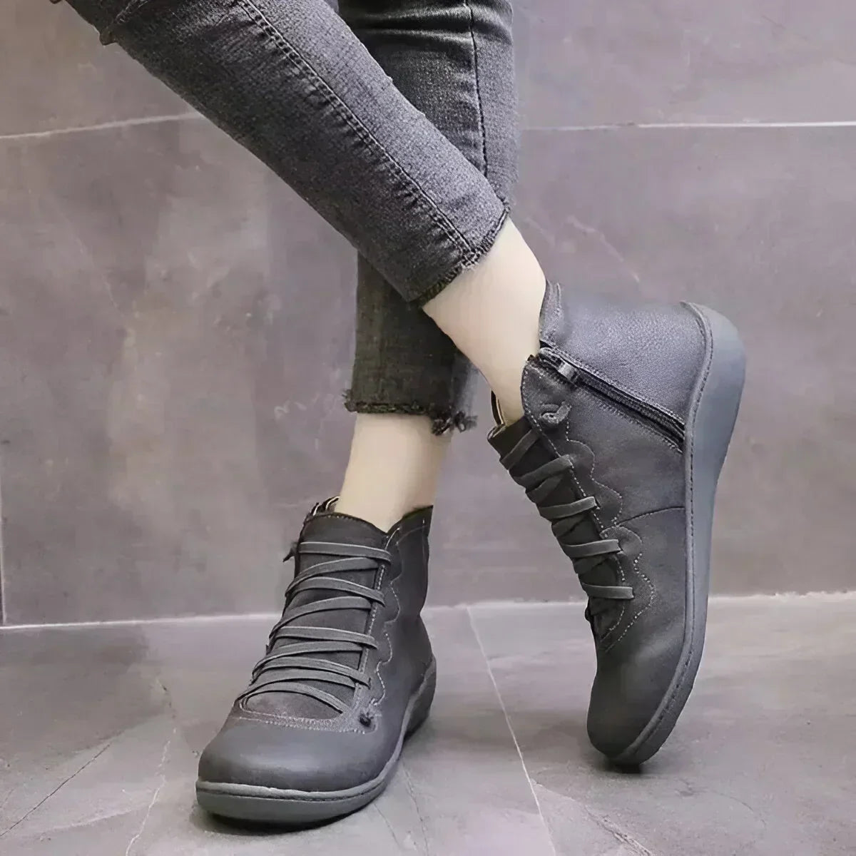 Winterschuhe Damen Mit Reißverschluss | Knöchelhohe Boots