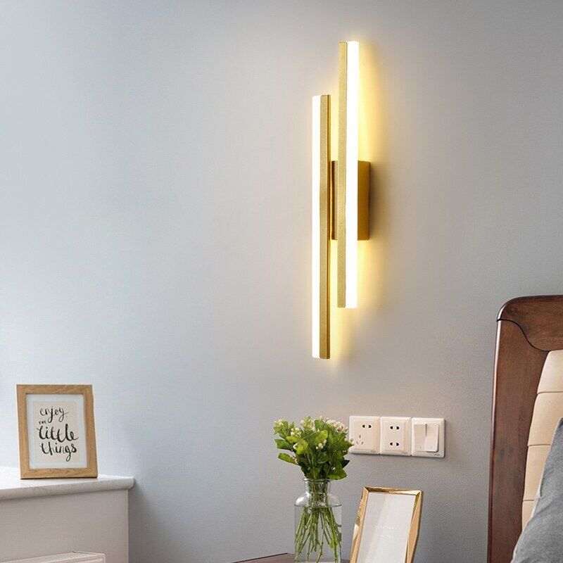 Moderne LED Wandleuchte | Minimalistische Lichtleiste Wand Lampe Streifen