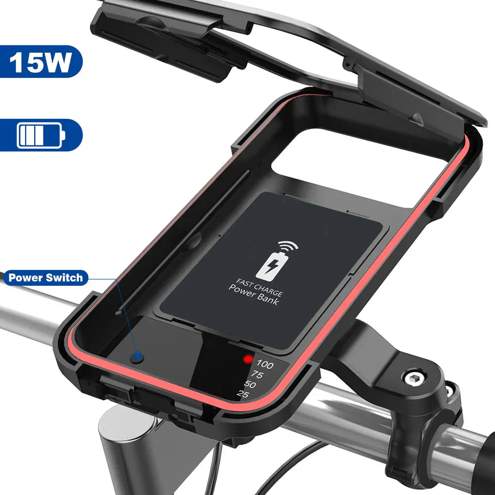 15W Powerbank-Wasserdichte Halterung | Für Motorrad oder Velo