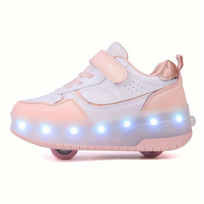 Roller Sneakers Kinder | Mit LED Rollen und Rutschfester Sohle