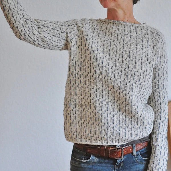 Pullover Mit Rundhalsausschnitt - Strickmuster