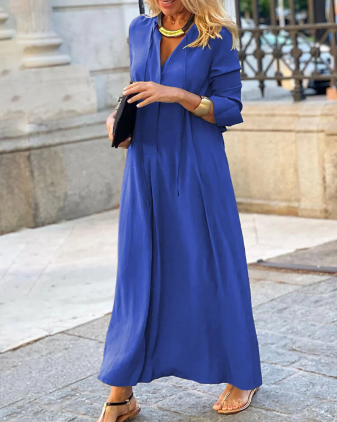 Damen Abend Chiffon Maxi Kleid