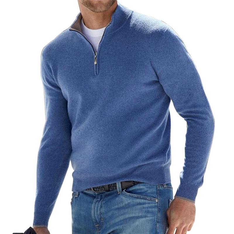 Pullover Mit Reißverschluss | Hoher Kragen