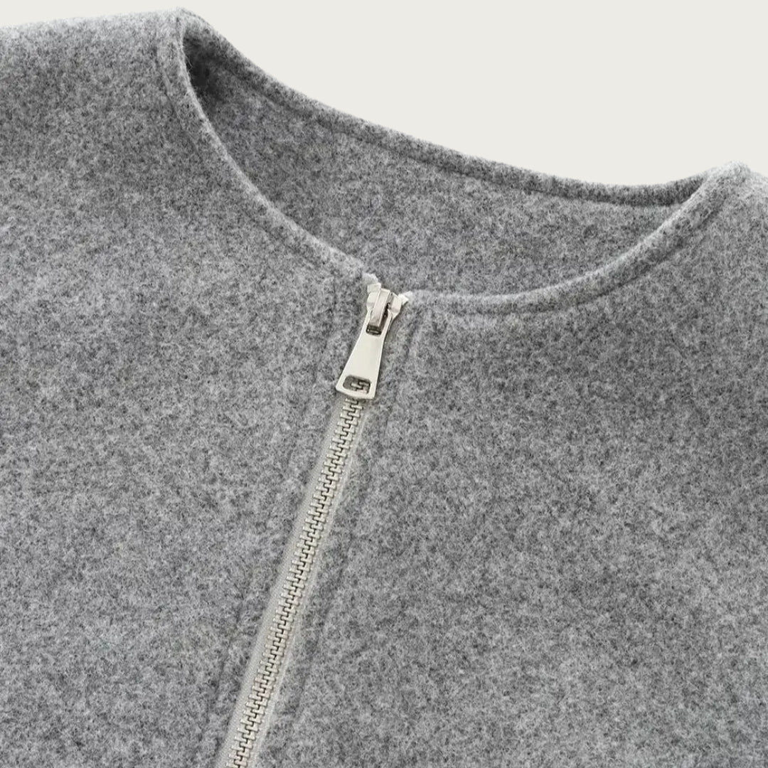 Bomberjacke Kurz | Voluminöse Ärmel mit Reißverschluss