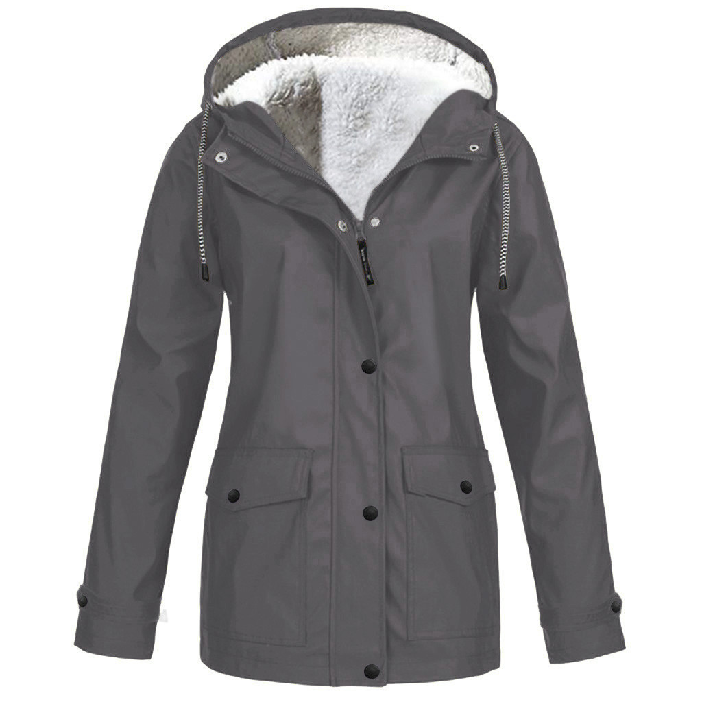 Winterjacke Mit Kapuze | Gefütterter Schnitt Mit Taschen