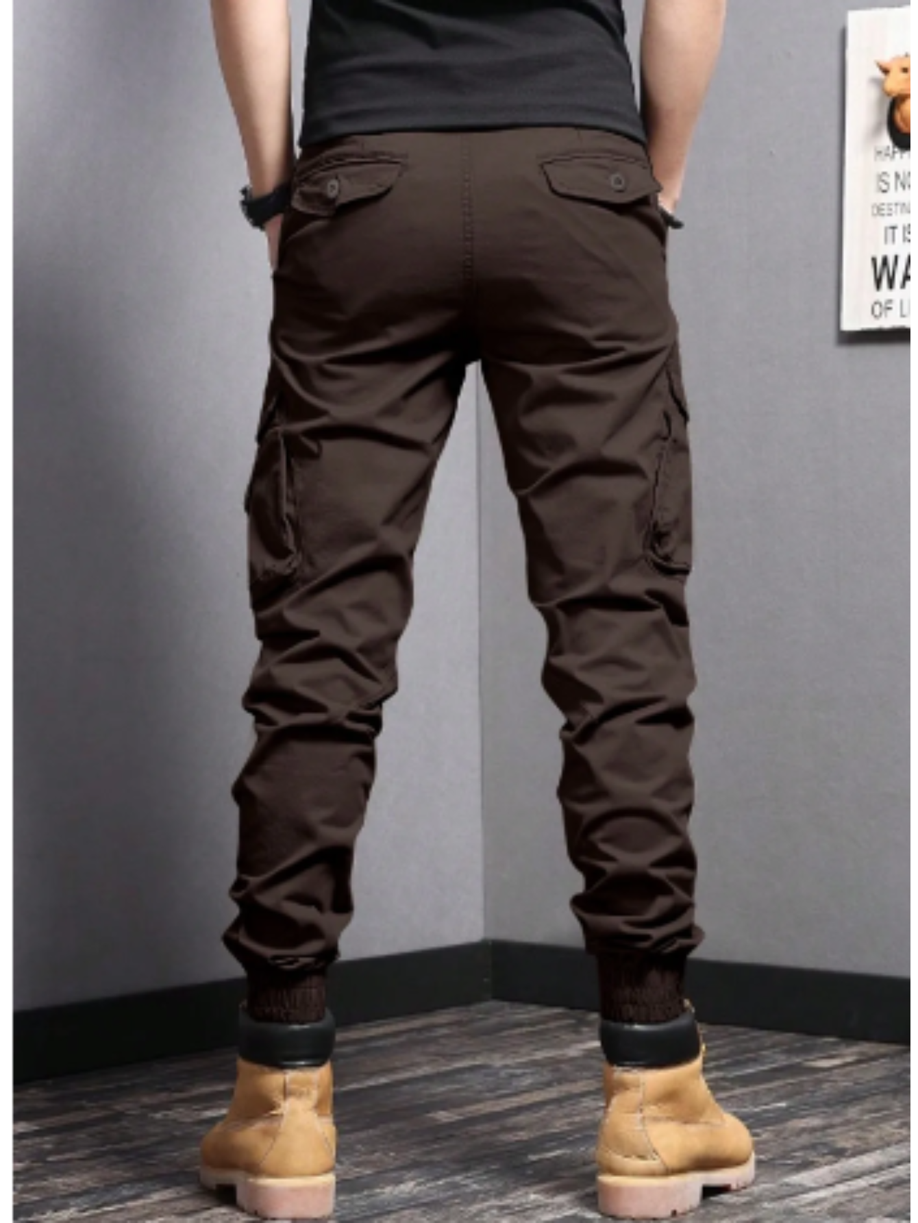 Cargo Hosen - Elastischer Bund mit Seitentaschen
