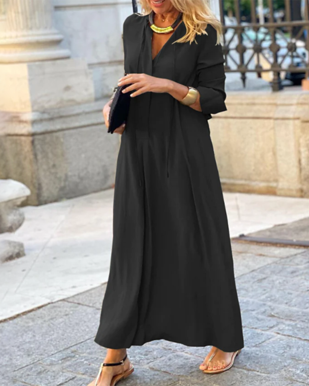 Damen Abend Chiffon Maxi Kleid