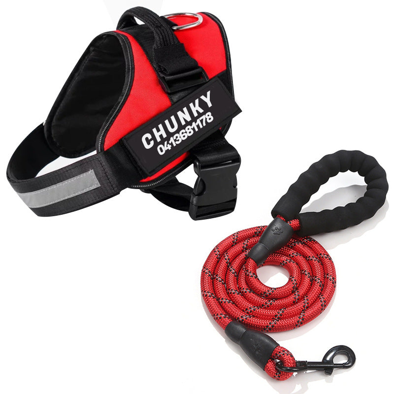 Personalisiertes Anti Zug Hundegeschirr | Mit Namen Und Telefonnummer Reflektierend Sicherer Halt