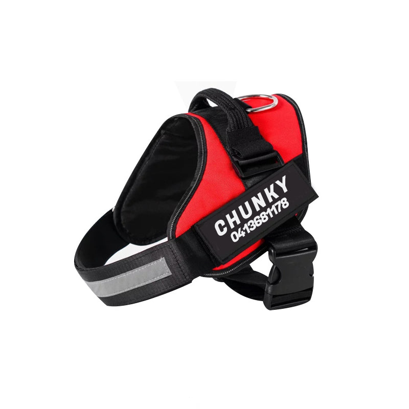 Personalisiertes Anti Zug Hundegeschirr | Mit Namen Und Telefonnummer Reflektierend Sicherer Halt