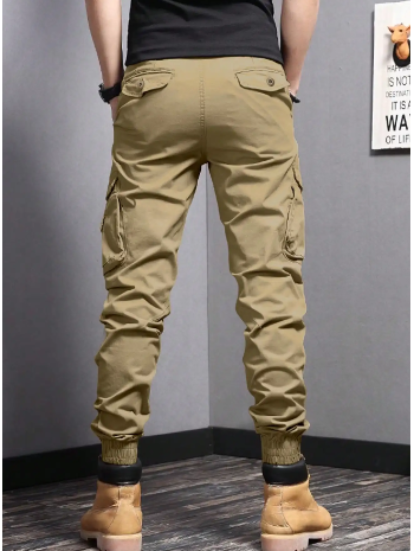 Cargo Hosen - Elastischer Bund mit Seitentaschen