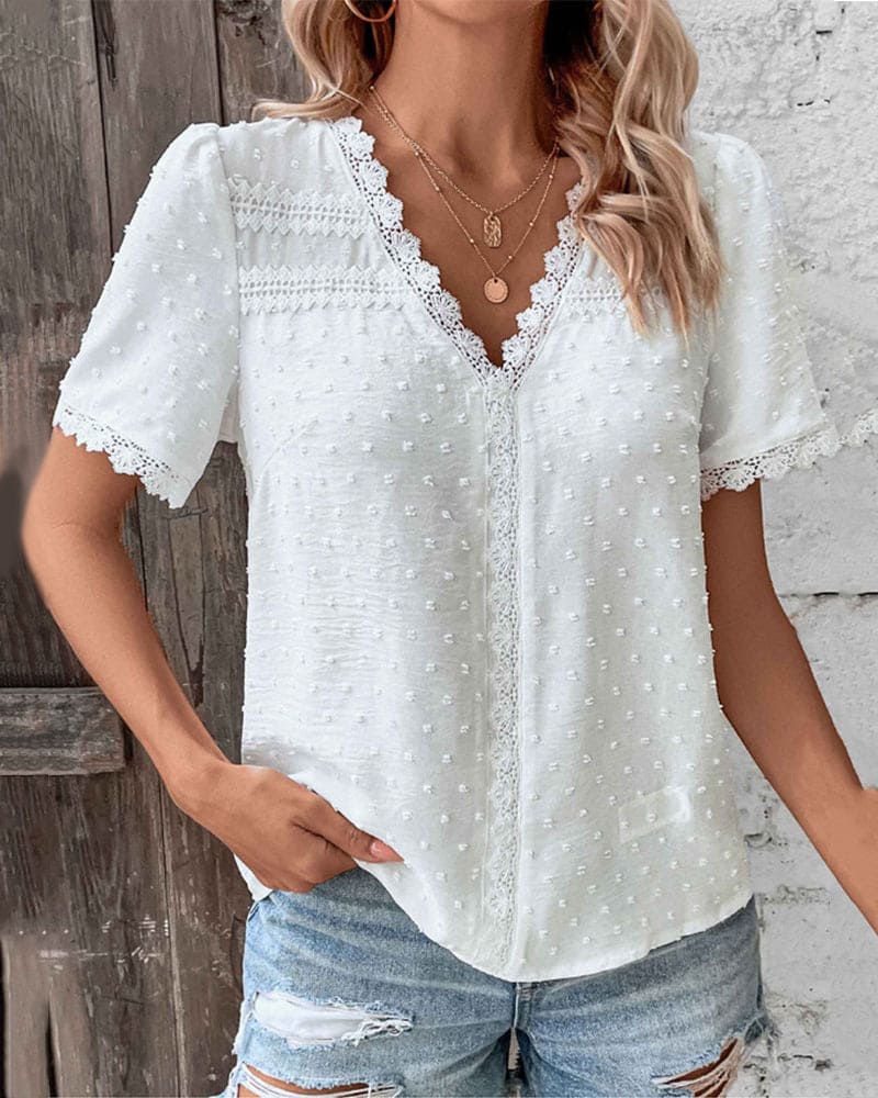 Damen Elegante Festlich Shirt