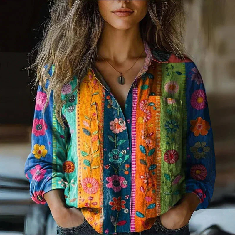 Bluse Mit Muster | Lockere Passform
