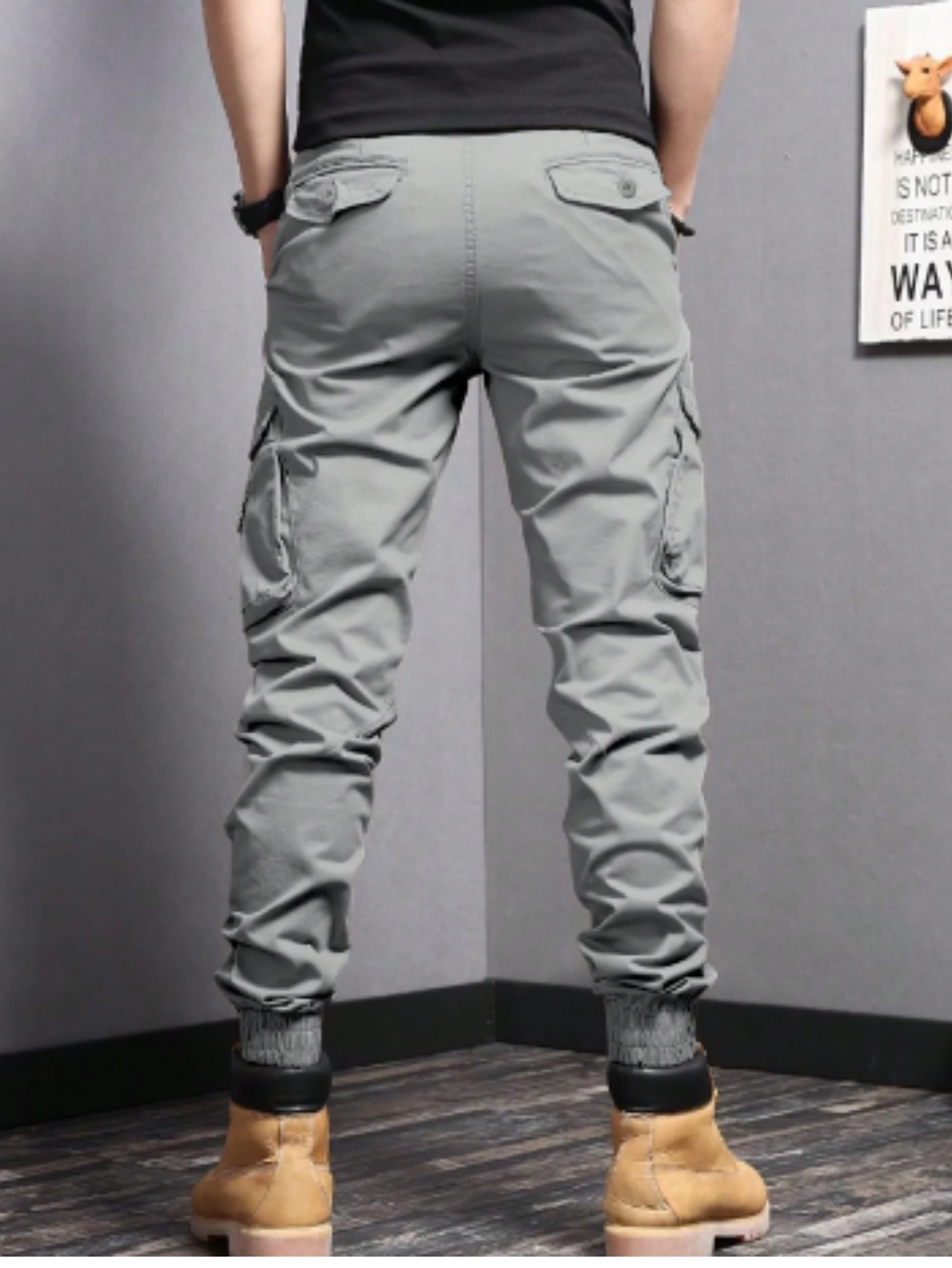 Cargo Hosen - Elastischer Bund mit Seitentaschen