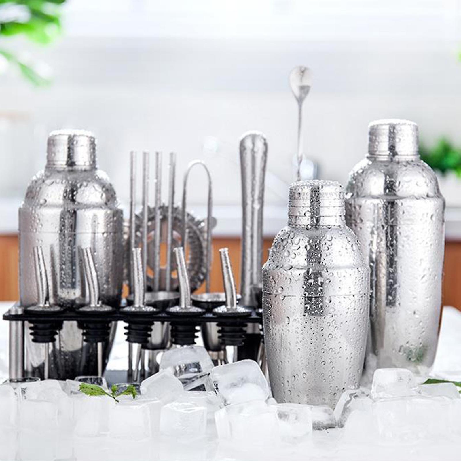 Barkeeper Kit Edelstahl Barmixer Set Metall 23 PCS | Cocktail-Zubehör-Kit für die Küche