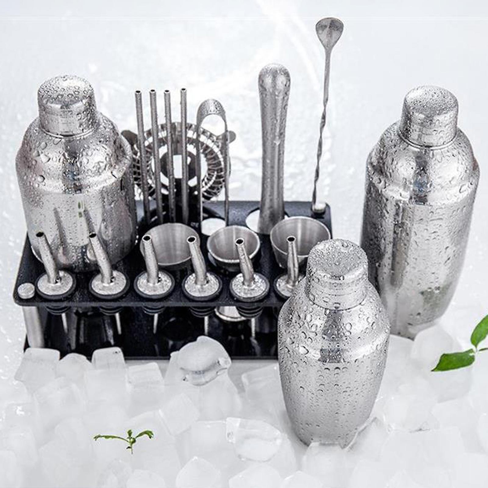 Barkeeper Kit Edelstahl Barmixer Set Metall 23 PCS | Cocktail-Zubehör-Kit für die Küche