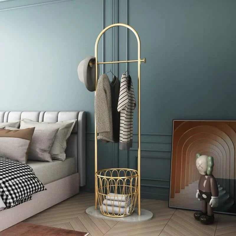 Garderobenständer mit Marmorfuß | Moderner Kleiderständer für Eingangsbereich