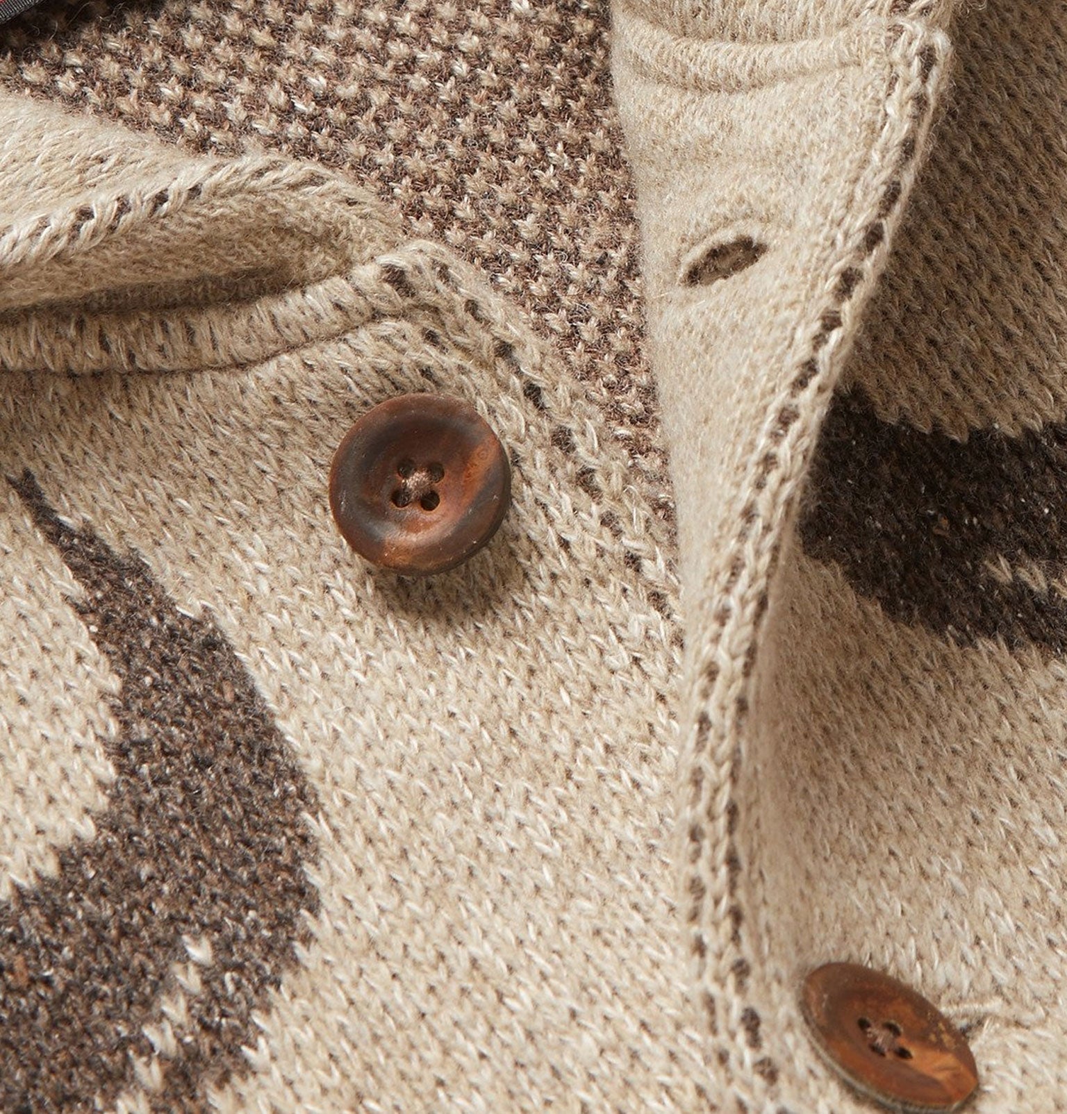 Schalkragen Mit Tiermotiv - Strickjacke Mit Knöpfen