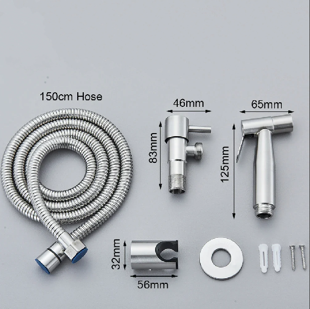 Bidet Handbrause Set Für Toilette | Hygienische Reinigung Mit Schlauch Und Wandhalterung