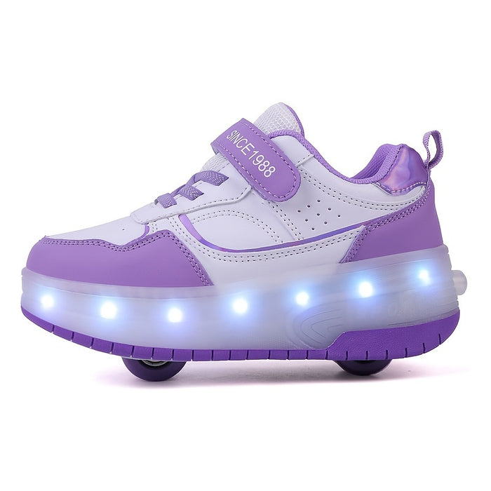 Roller Sneakers Kinder | Mit LED Rollen und Rutschfester Sohle