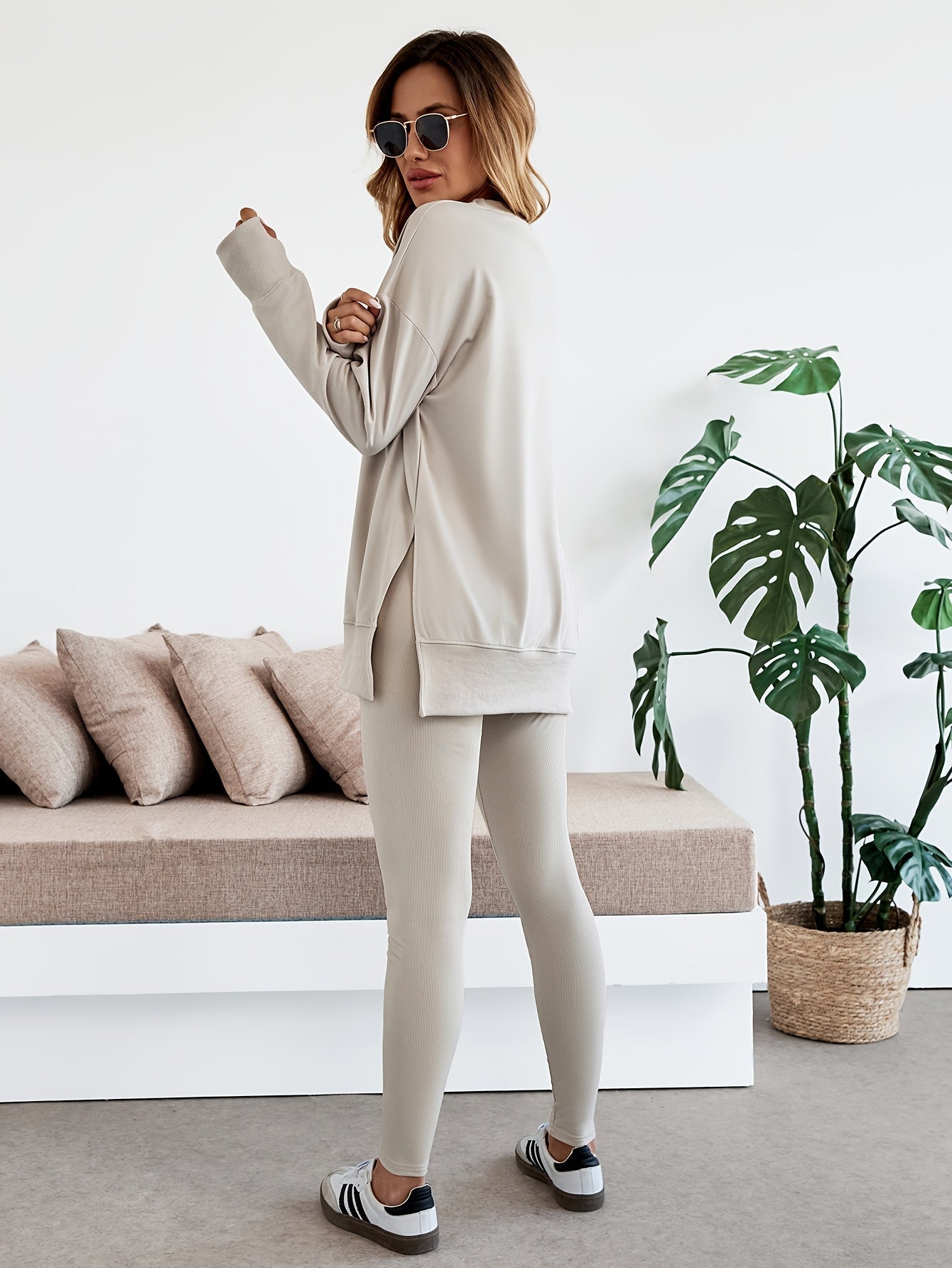 Zweiteiliges Set | Langem Oberteil Und Schmaler Hose