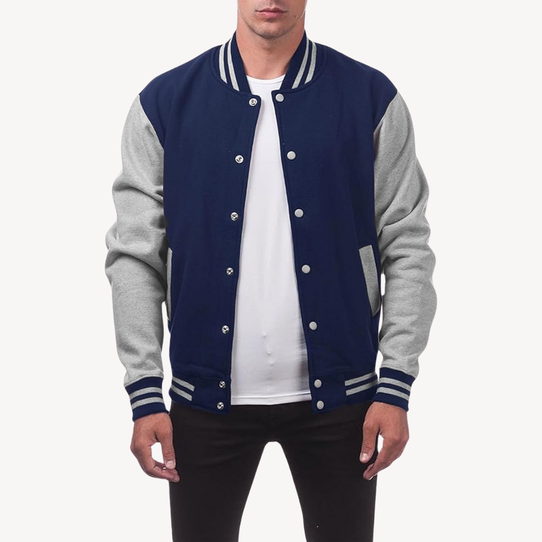 Bomberjacke mit Druckknöpfen - Klassischer Freizeitstil