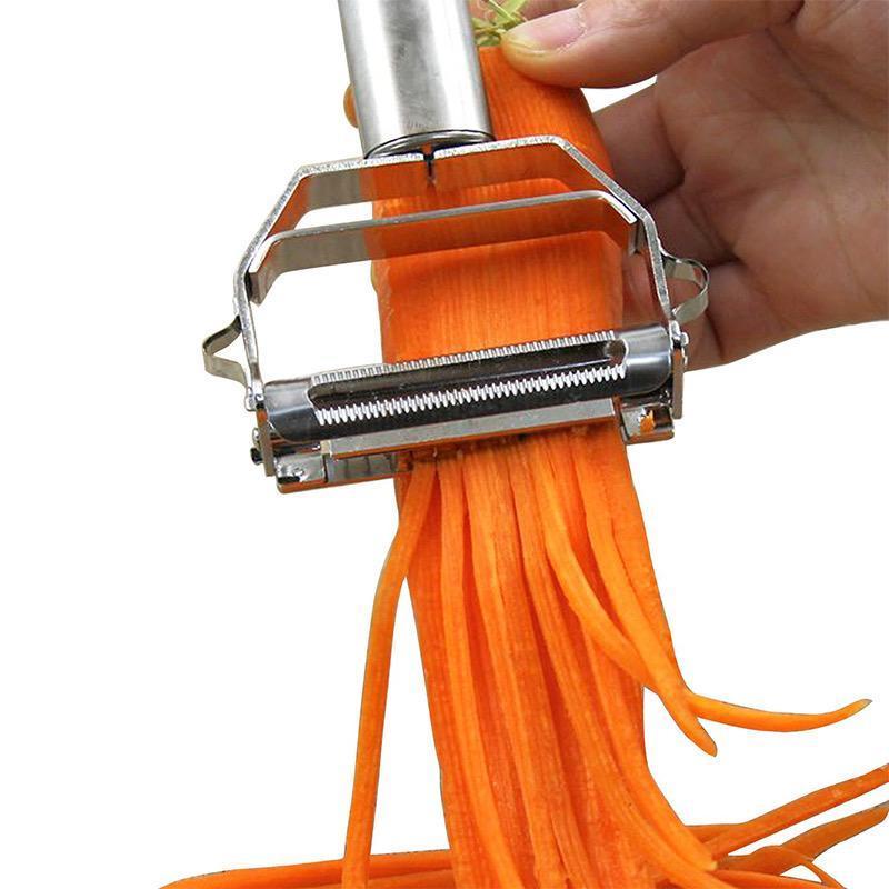 Ultra-scharfer Rostfreier Multifunktions Sparschäler | Vielseitige Julienne Schäler für Gemüse und Früchte