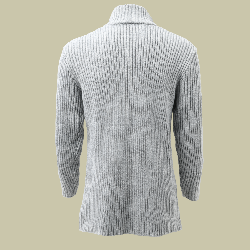 Langer Gerippter Schnitt - Strickjacke Mit Stehkragen