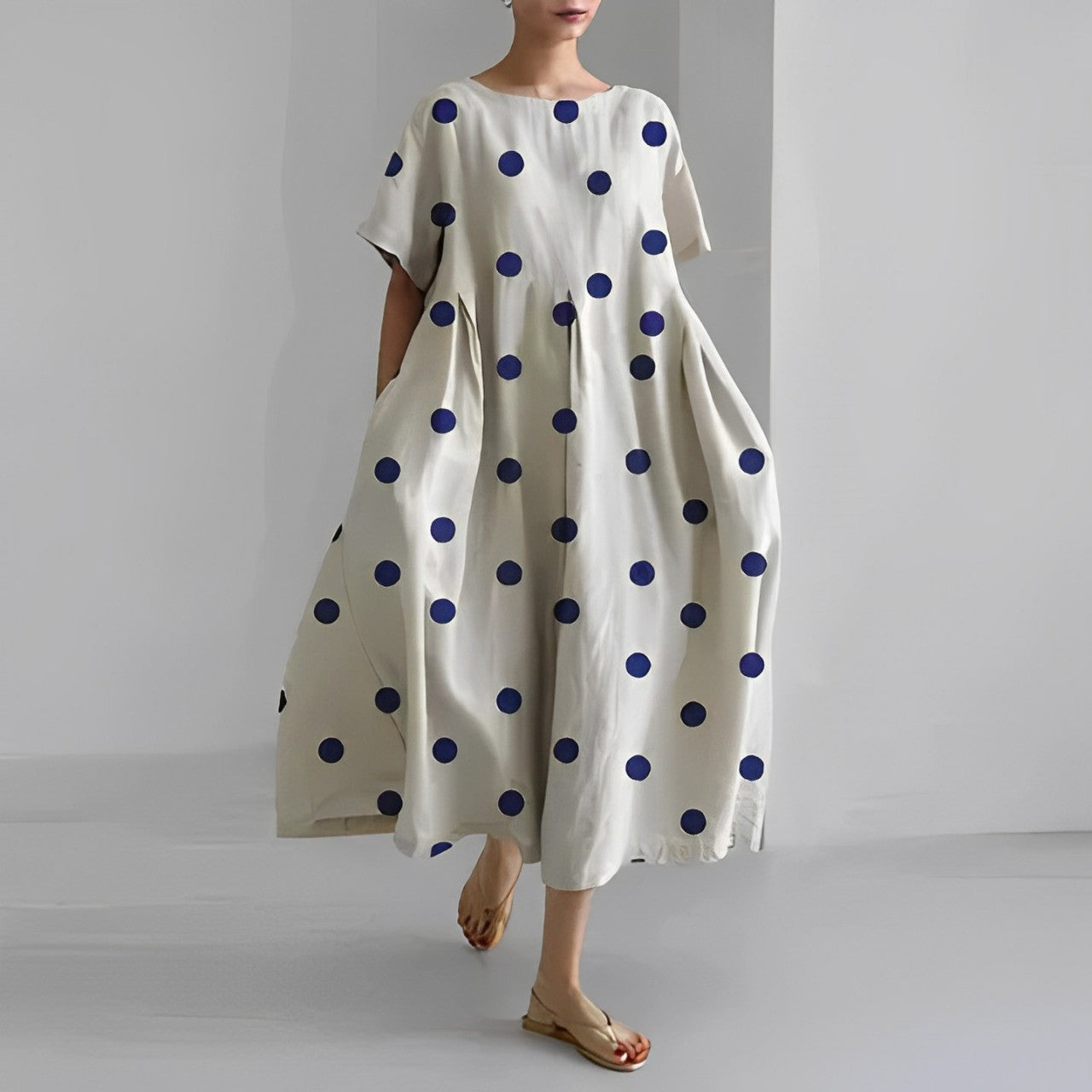 Damen Vintage Maxi Kleid