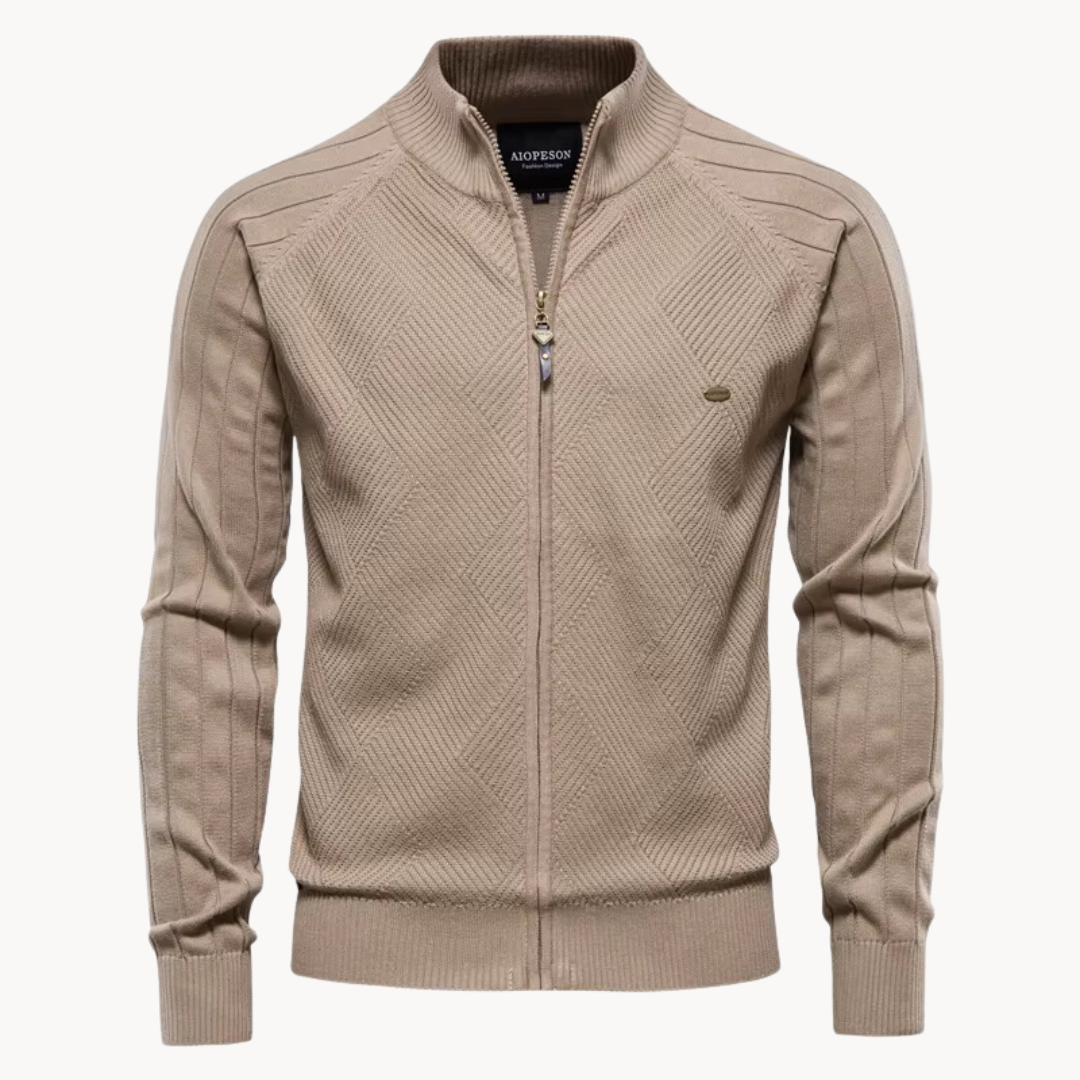 Zip Pullover - Strukturiertes Design mit Stehkragen