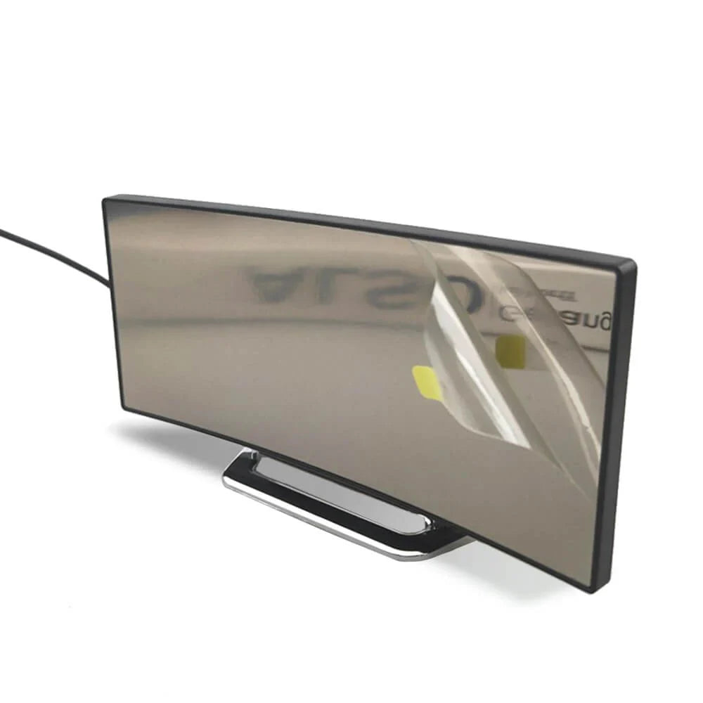 Geschwungener Digitalwecker | Großes Spiegeldisplay USB Tischuhr Mit Weckfunktion