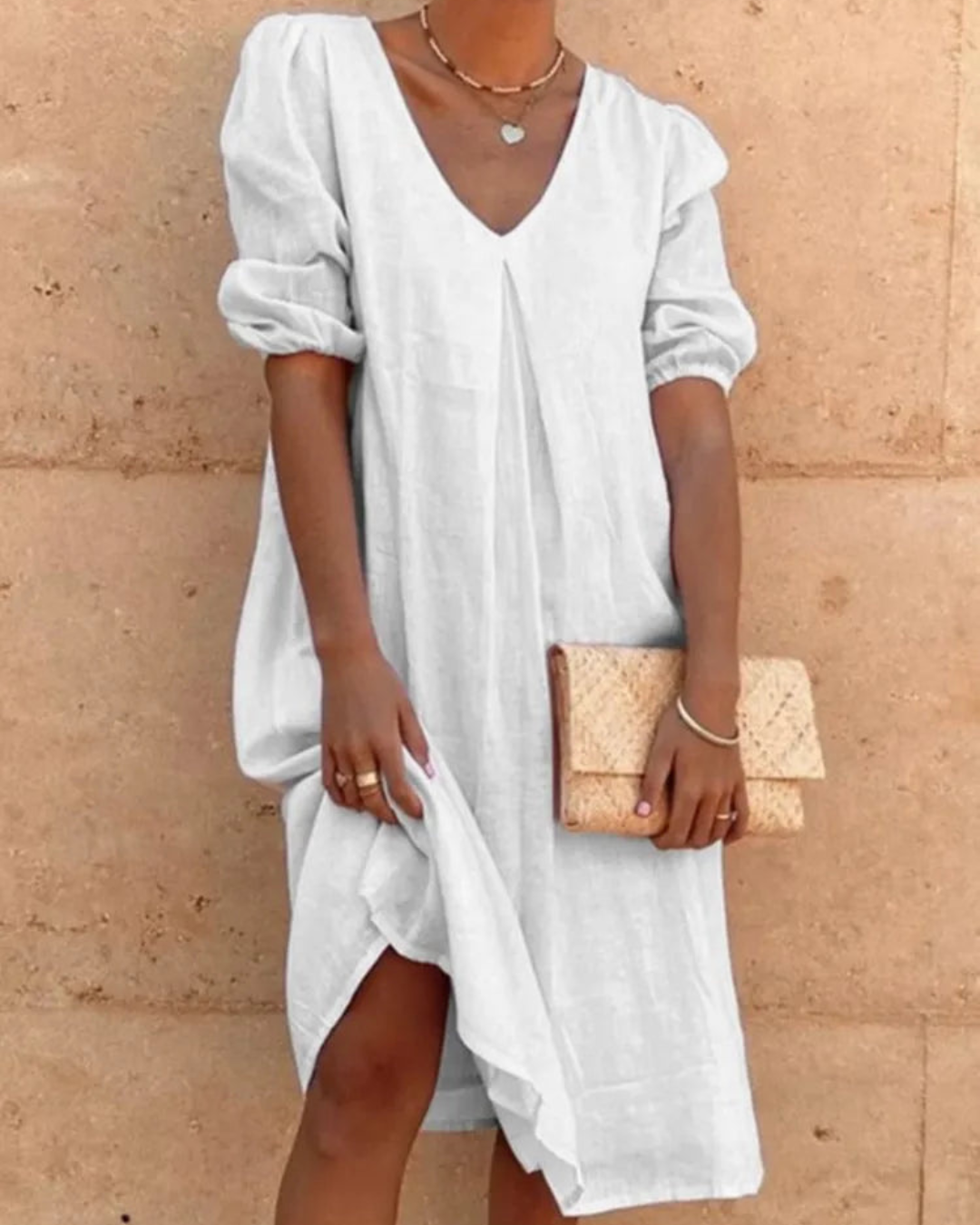 Damen Sommer Luftige Midi Kleid