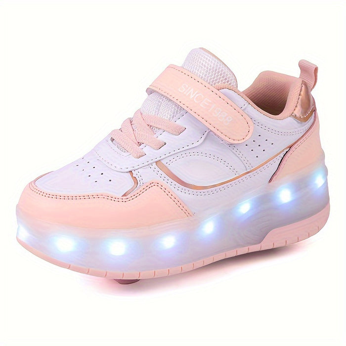 Roller Sneakers Kinder | Mit LED Rollen und Rutschfester Sohle