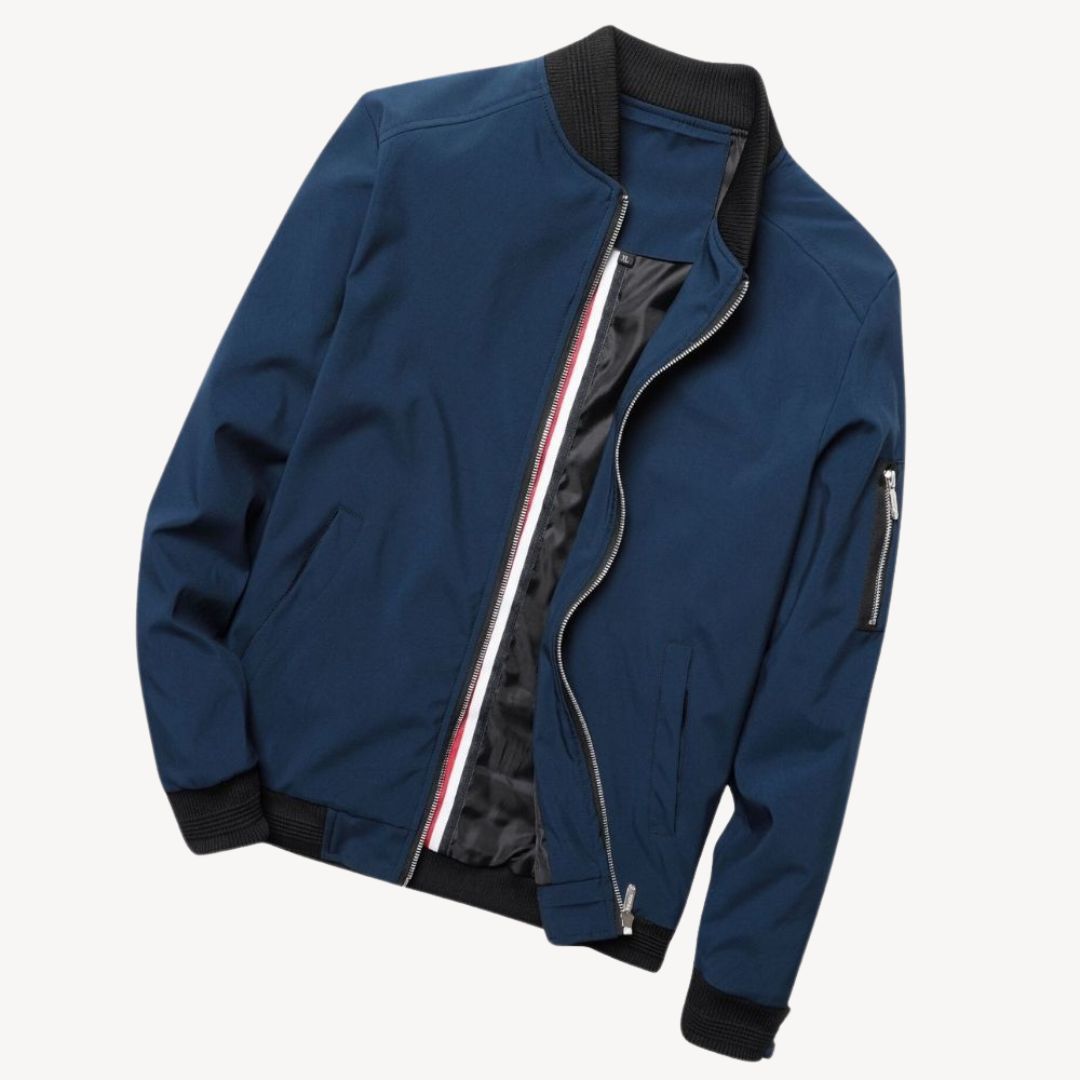 Bomberjacke mit Zipper - Moderner Slim Fit