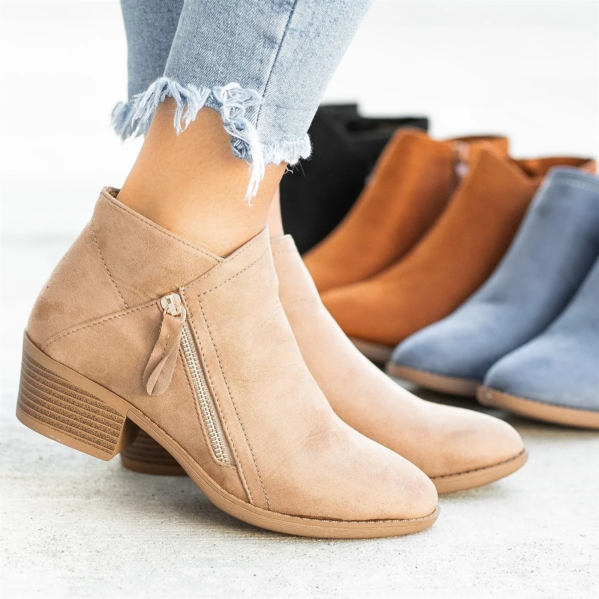 Stiefeletten - Klassisches Ankle Boots Modell mit Reißverschluss