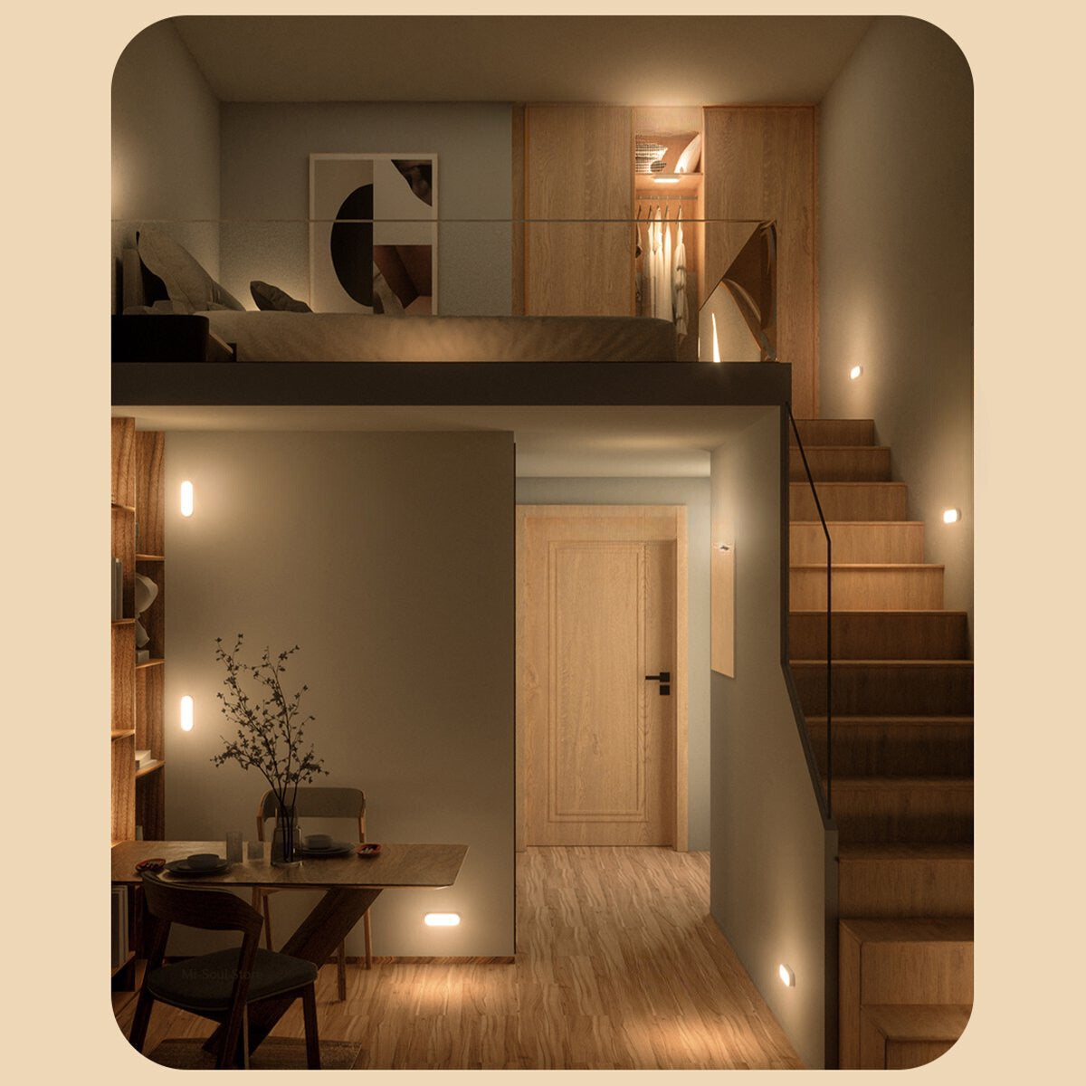 LED Wandleuchte Mit Bewegungsmelder | Kabellos USB Aufladbar Nachtlicht