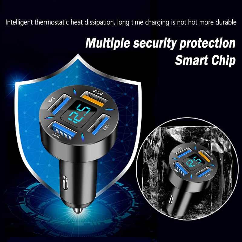 Auto Ladegerät 66W | Schnellladeadapter USB PD Und QC 3.0