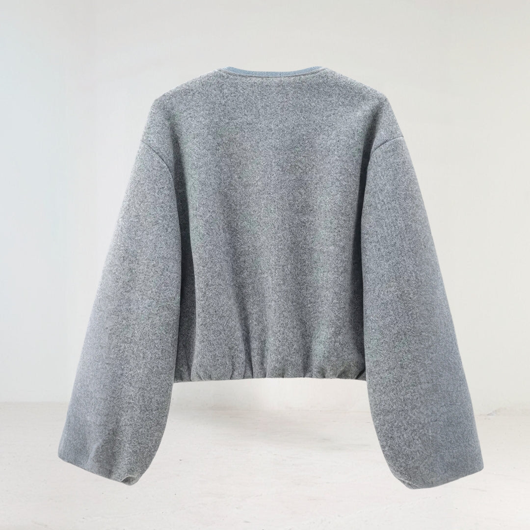 Bomberjacke Kurz | Voluminöse Ärmel mit Reißverschluss