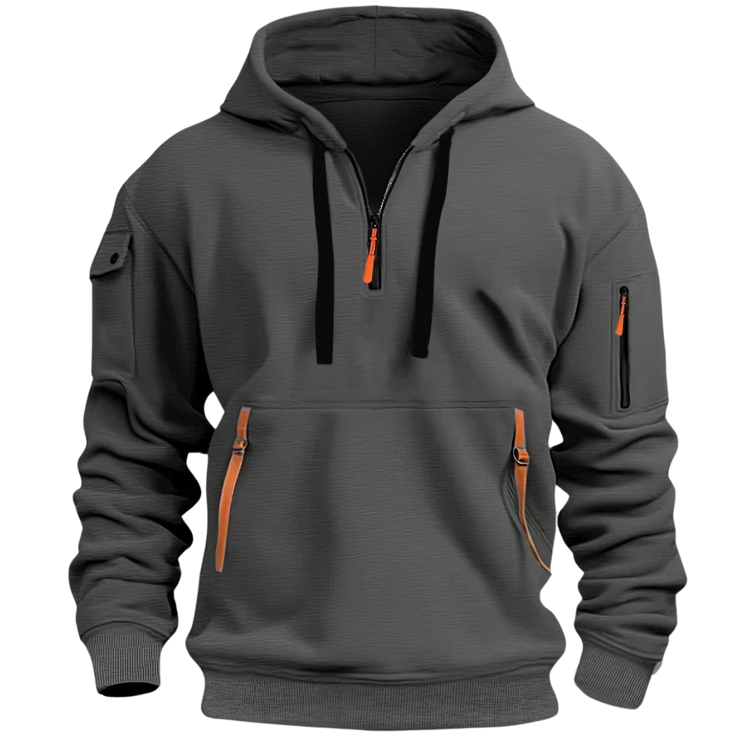 Hoodie - Reißverschlussdetails und Mehrfachtaschen