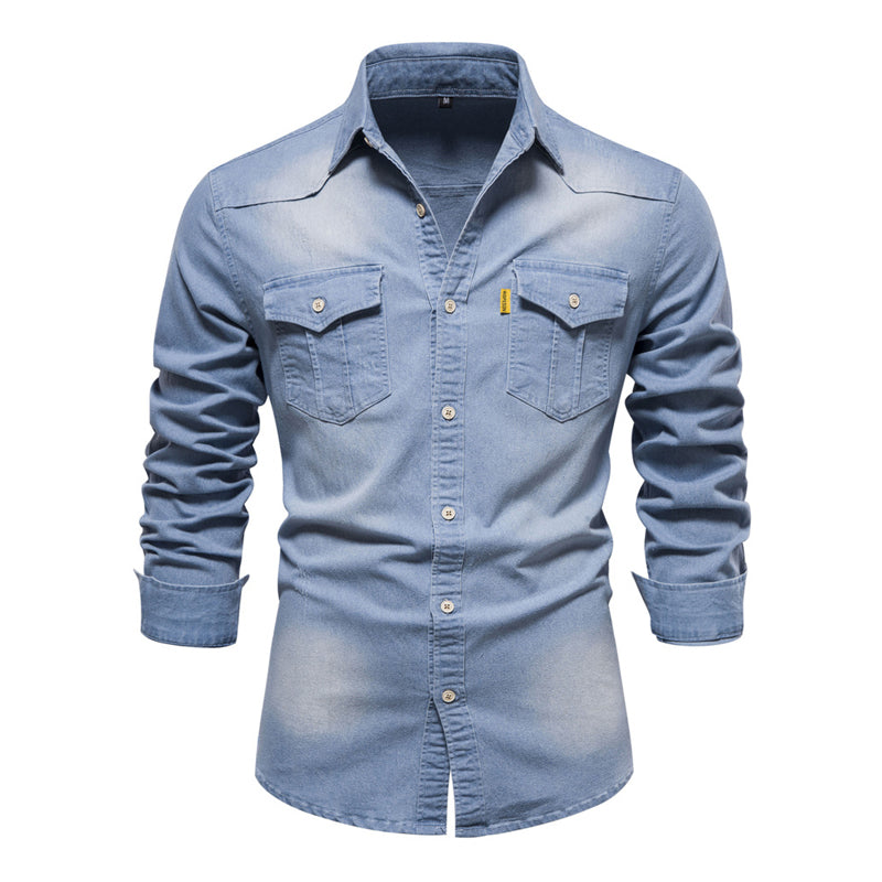 Jeanshemd Langarm | Brusttaschen