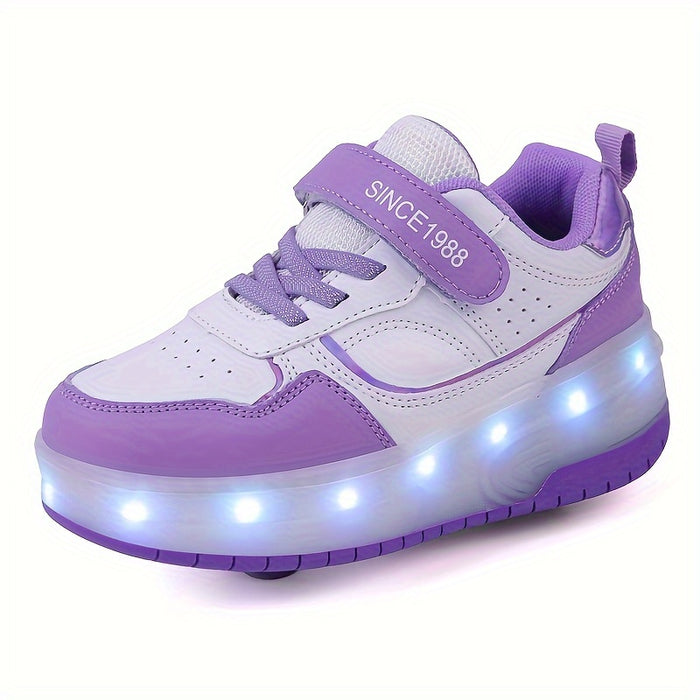 Roller Sneakers Kinder | Mit LED Rollen und Rutschfester Sohle