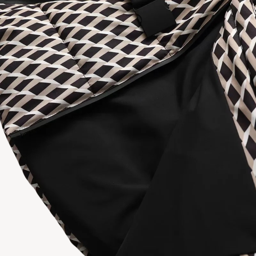 Skijacke Winterjacke | Steppjacke Tailliert mit Gürtel und Kapuze