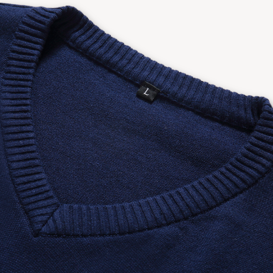 V Ausschnitt Pullover - Schmaler Schnitt für Business und Alltag