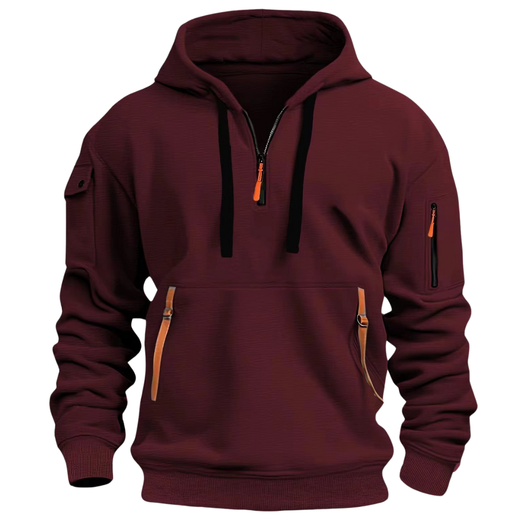 Hoodie - Reißverschlussdetails und Mehrfachtaschen