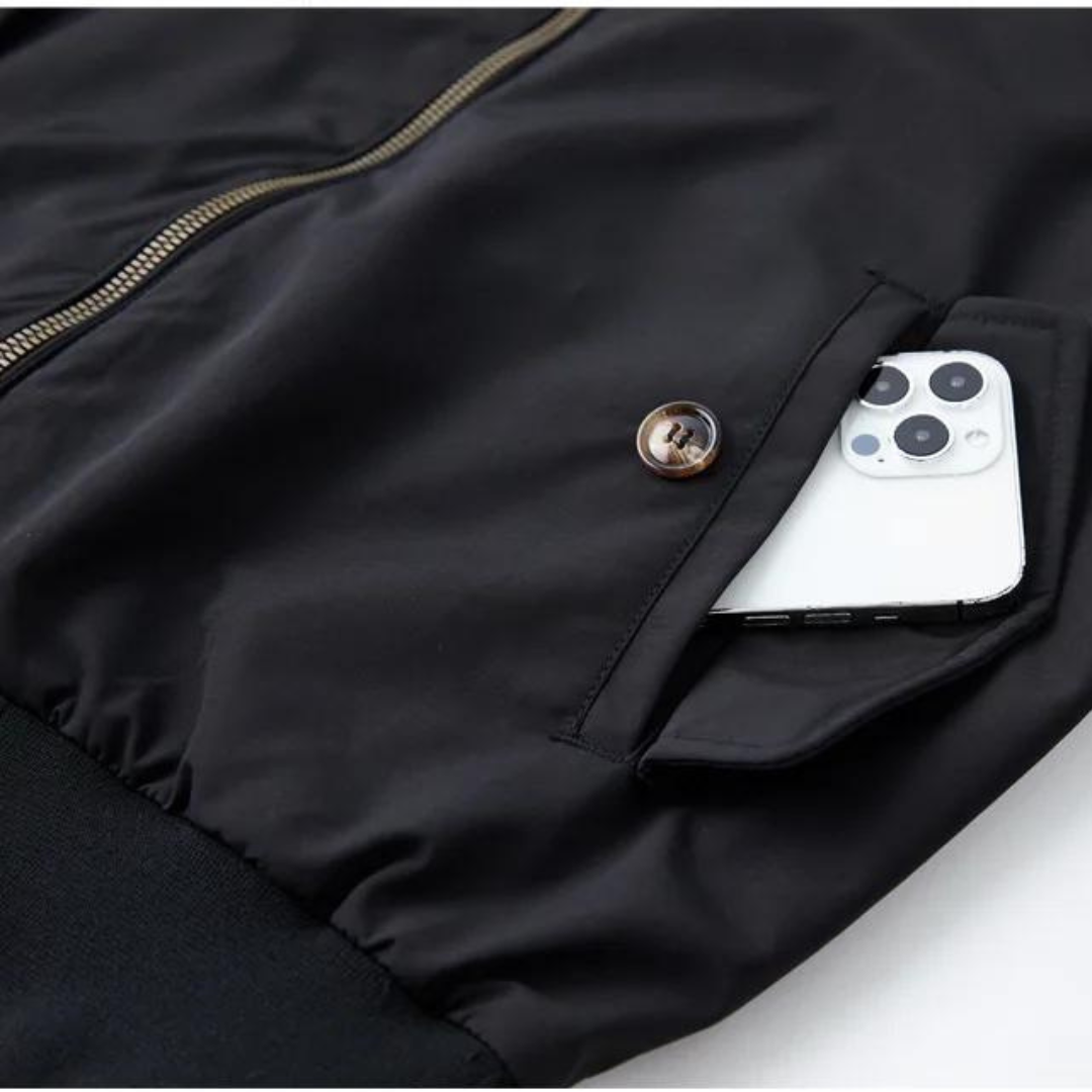 Freizeit Blousonjacke - Mit Stehkragen und Knopfverschluss