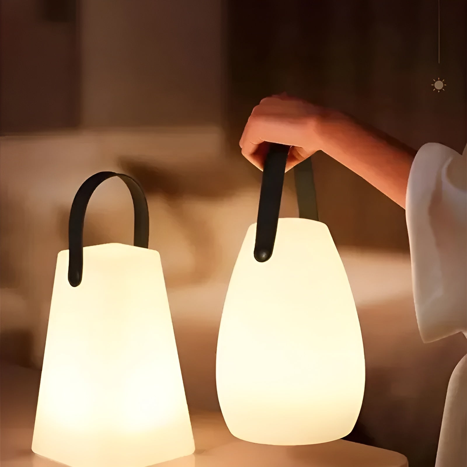 Kabellose LED Tischlampe | Nachttischlampe Dimmbar 16 Farben Wasserdicht