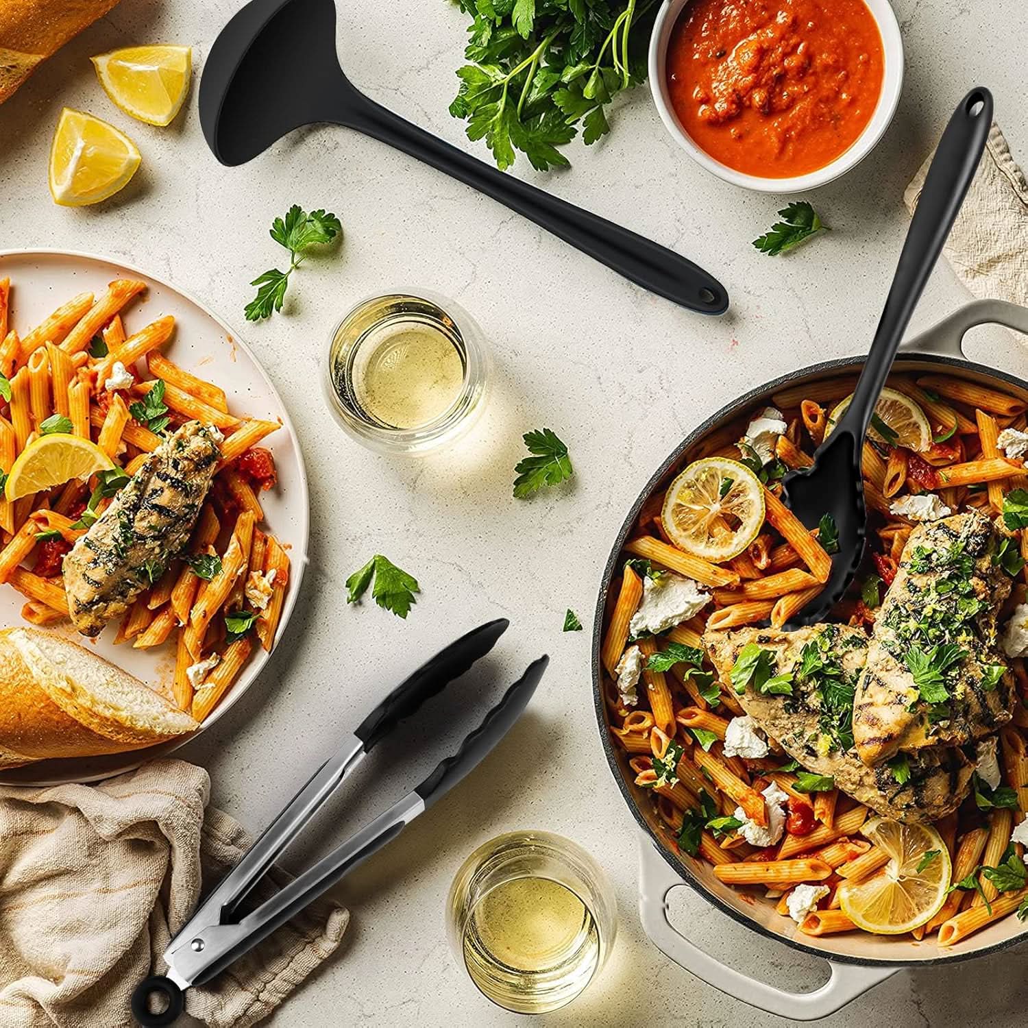 Küchenutensilien Set 15 Teilig Mit Halter | Hitzebeständig Spülmaschinenfest