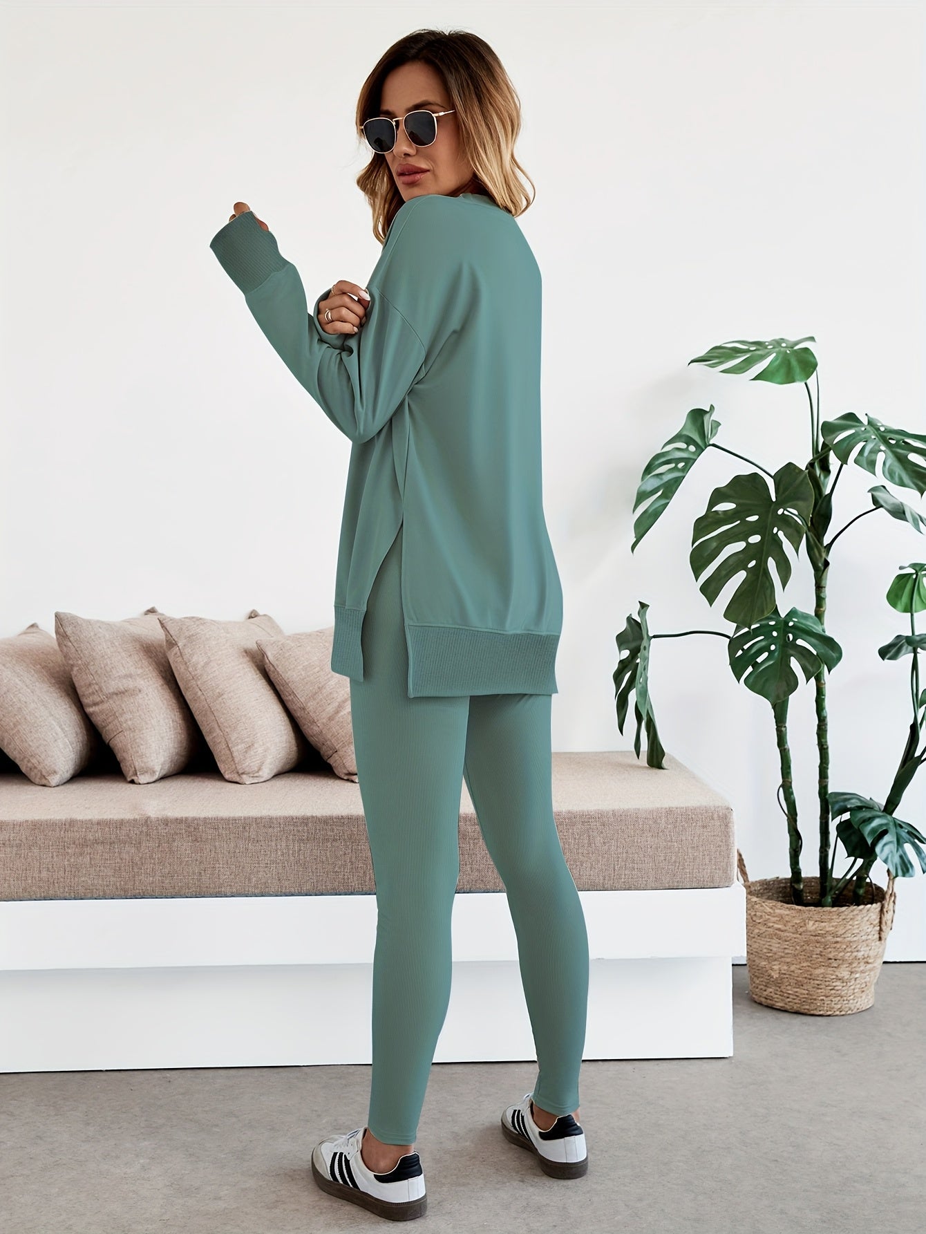Zweiteiliges Set | Langem Oberteil Und Schmaler Hose