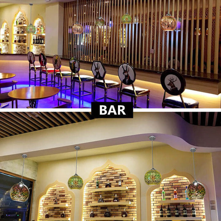 Pendelleuchte Modern | 3D Feuerwerk Glas Design