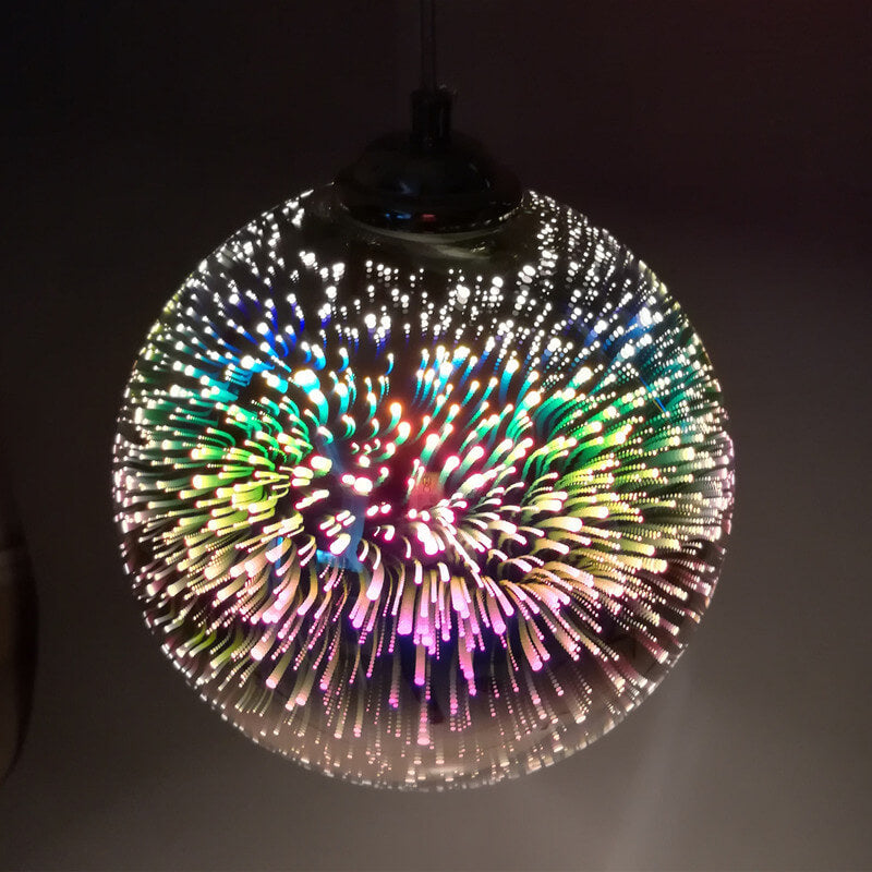 Pendelleuchte Modern | 3D Feuerwerk Glas Design