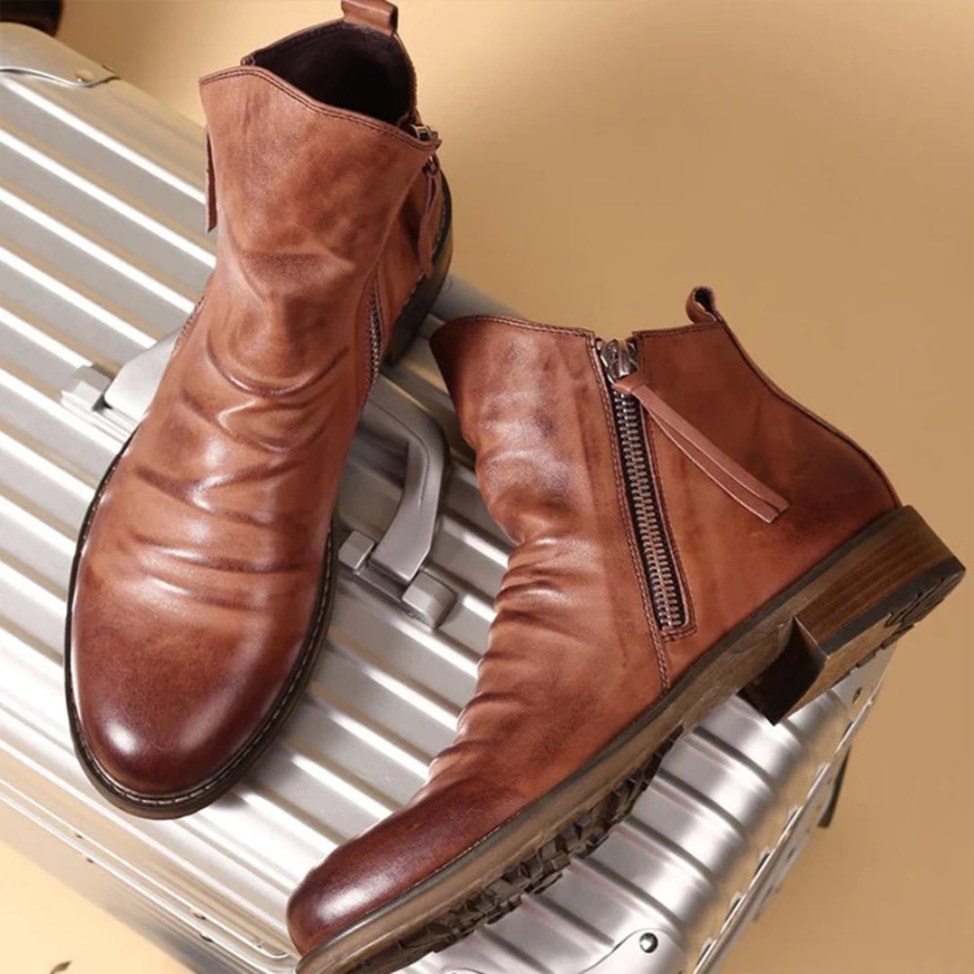 Freizeit Stiefeletten mit Reißverschluss - Knöchelhoch und Klassisch